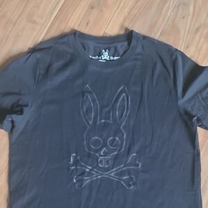 Psycho Bunny Kids Black Embossed Skull Bunny Tee